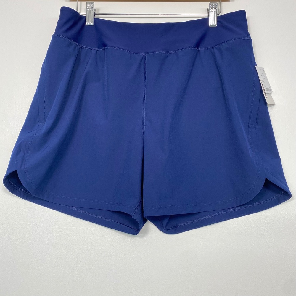 Lands' End Women Swim Shorts Medium Blue Pockets NWT Vacation Pool Beach Modest‎